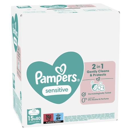 Pampers Sensitive Billendoekjes 15x80 Stuks