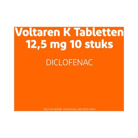 Voltaren K 12,5 MG Pijnstiller Filmomhulde Tabletten Diclofenac-Kalium 10 stuks