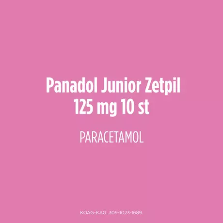 Panadol Junior Zetpil 125 MG Paracetemol van 3 maanden tot 1 jaar 10 stuks