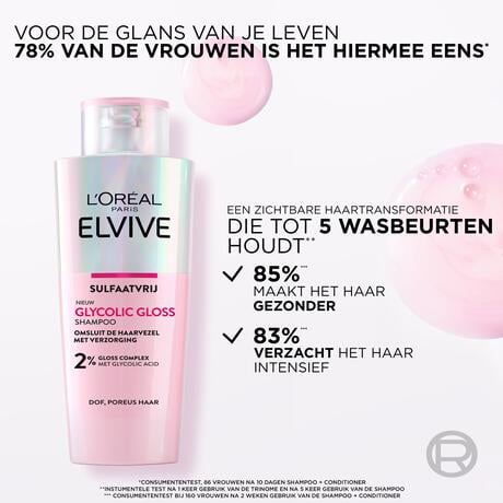 L'Oréal Paris Elvive Ultimate Glycolic Gloss Shampoo 200 ML