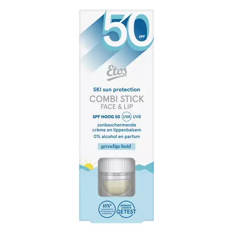Etos Ski Sun Protection Combi Stick Face & Lip SPF50 Gevoelige Huid 20 ML