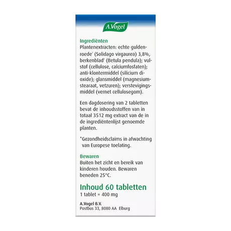A.Vogel Solidago Goede Vochthuishouding Tabletten 60 stuks