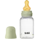 BIBS Babyfles Slow Flow Latex Sage incl. opvouwbaar trechtertje 150 ML