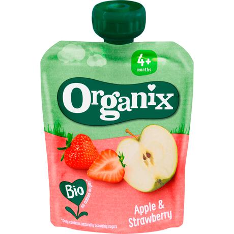 Organix Bio Knijpfruit Appel, Aardbei