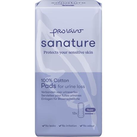 Sanature Pro Vivo 100% Katoenen Incontinentieverband Super 12 stuks