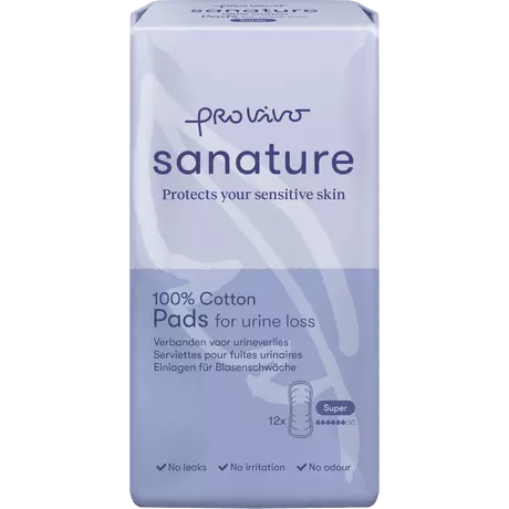 Sanature Pro Vivo 100% Katoenen Incontinentieverband Super 12 stuks