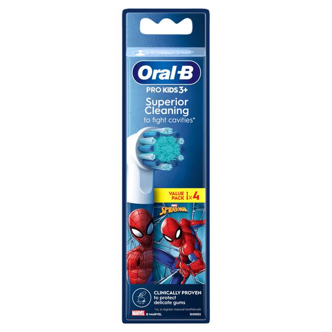Oral-B Pro Kids Spiderman Opzetborstels - 4 Stuks
