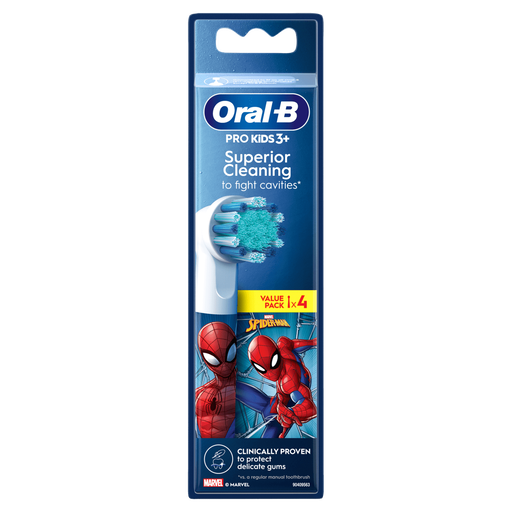 Oral-B Pro Kids Spiderman Opzetborstels 4 Stuks