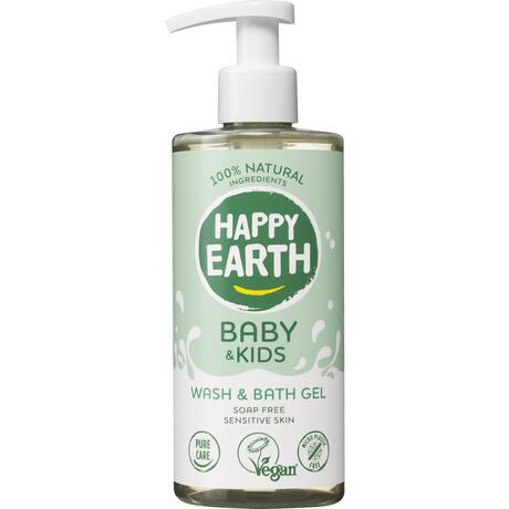 Happy Earth 100% Natuurlijke Baby & Kids Zeepvrije Was & Badgel 300 ML