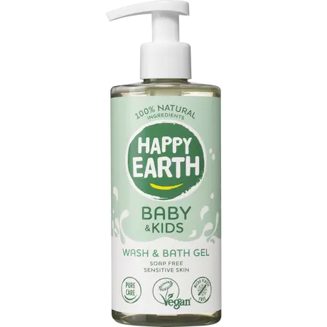 Happy Earth 100% Natuurlijke Baby & Kids Zeepvrije Was & Badgel 300 ML