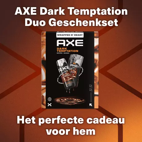 AXE Giftset Dark Temptation Toilettas 250ml + 150ml
