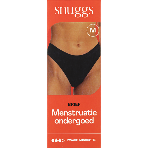 Snuggs Menstruatieondergoed Zware Menstruatie Brief TENCEL™ Zwart Maat M