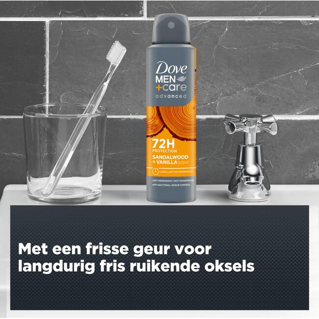 Dove Men+Care Sandalwood + Vanille Deodorant Spray 150 ML