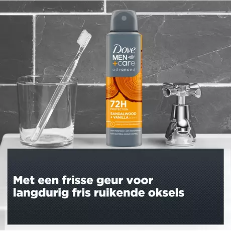 Dove Men+Care Advanced Sandalwood + Vanille Deodorant Spray 150 ML