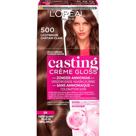 L'Oréal Paris Casting Crème Gloss Haarverf 500 Café Lungo Lichtbruin