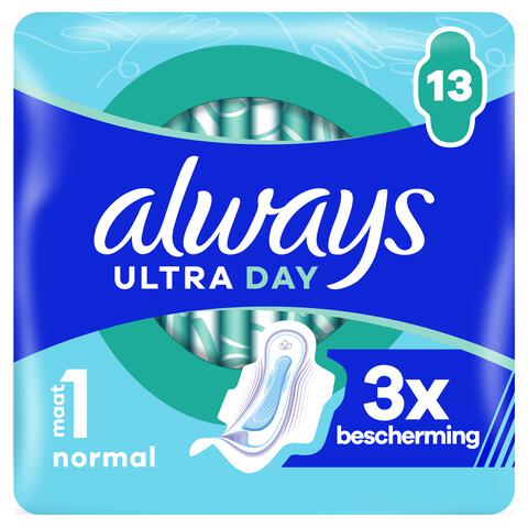 Always Maandverband Ultra Day Normal Wings 13 stuks