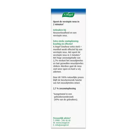 A.Vogel Cinuforce Neusspray Sterk Menthol 20 ML