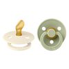 BIBS Colour Fopspeen Anatomisch Latex Maat 1 Ivory/Sage 2 stuks