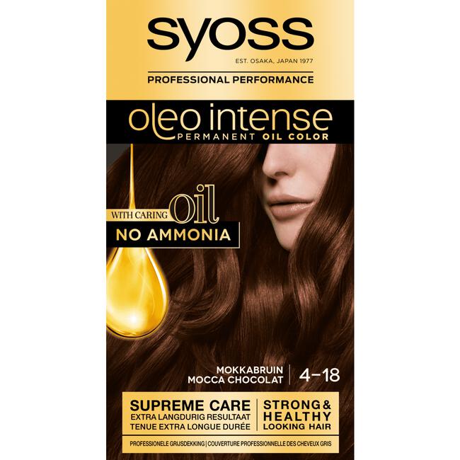 havik gespannen Banzai Syoss Oleo Intense 4-18 Mokkabruin Haarverf 115 ML | Etos