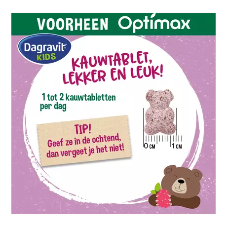 Dagravit Natural Kids Multi Framboos Kauwtabletten 60 stuks
