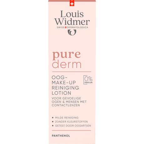 Louis Widmer Purederm Oogmake-Up Reiniging Lotion Zonder Parfum 100 ML