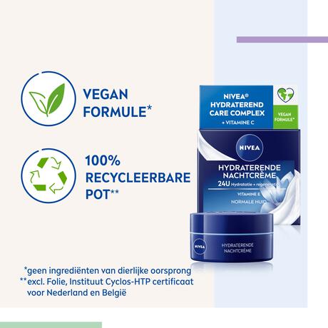 NIVEA Essentials 24u Hydraterende Nachtcrème Normale Huid 50 ML