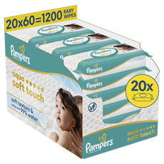 Pampers Aqua Soft Touch Billendoekjes 20x60 Stuks
