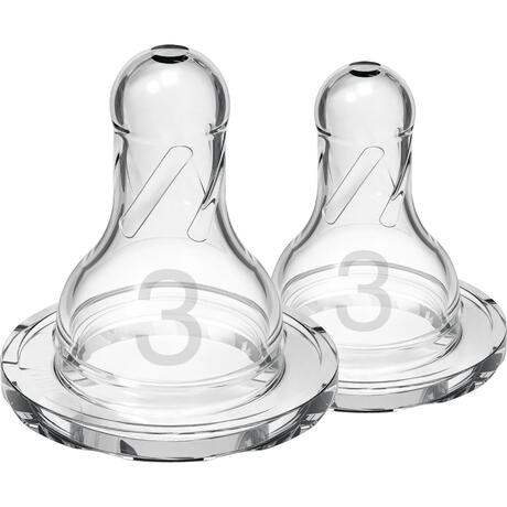 Dr. Brown’s Flesspeen 6+ Maanden Fase 3 Smalle Halsfles 2 stuks