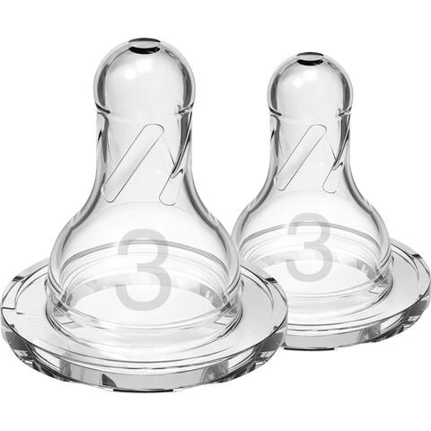 Dr. Brown’s Flesspeen 6+ Maanden Fase 3 Smalle Halsfles 2 stuks