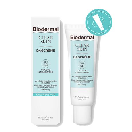Biodermal Clear Skin Dagcrème Spf50 40 Ml