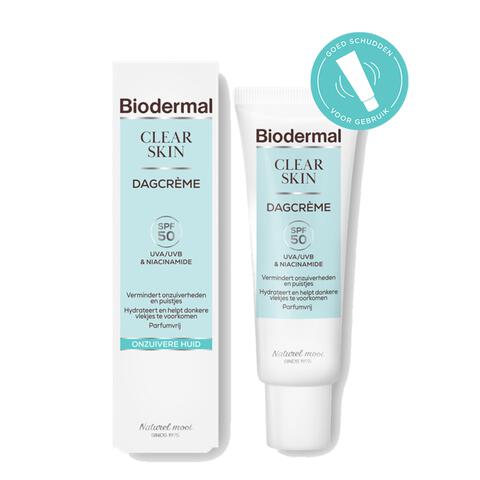 Biodermal Clear Skin Dagcrème Spf50 40 Ml