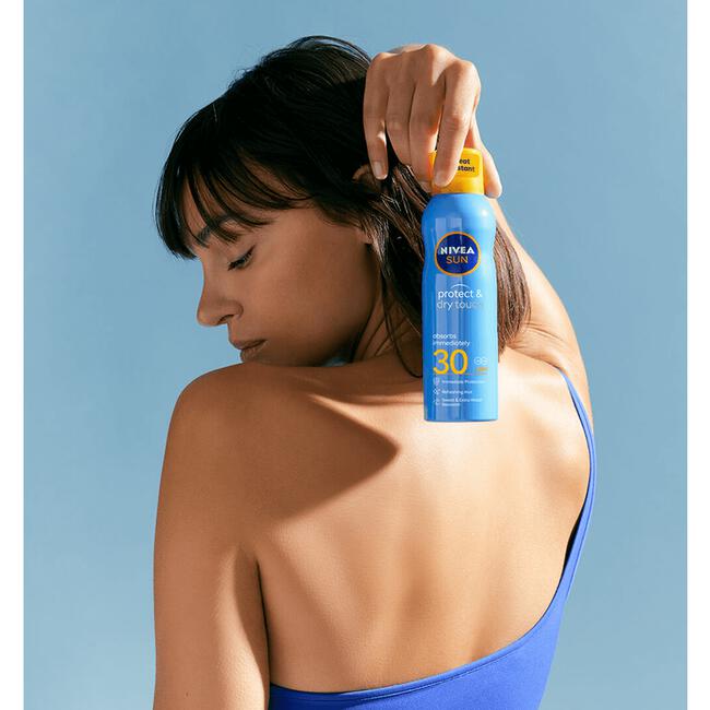 NIVEA SUN Zonnebrand Protect & Dry Touch Vernevelende Spray SPF 30 200 ML