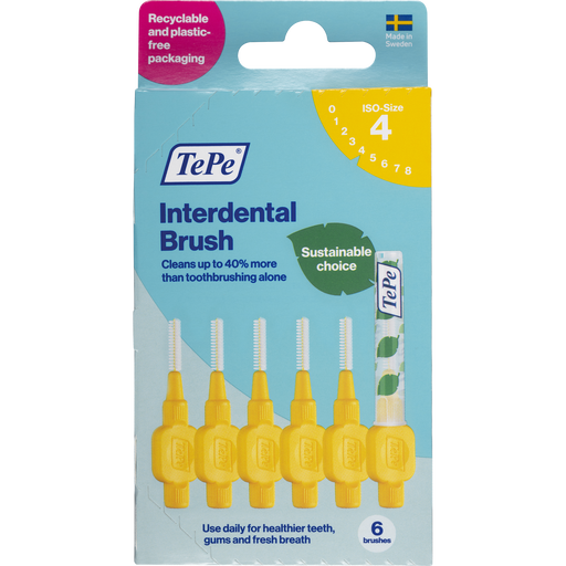 TePe Interdentale Ragers Original Geel ISO Maat 4 0,7 mm 6 stuks