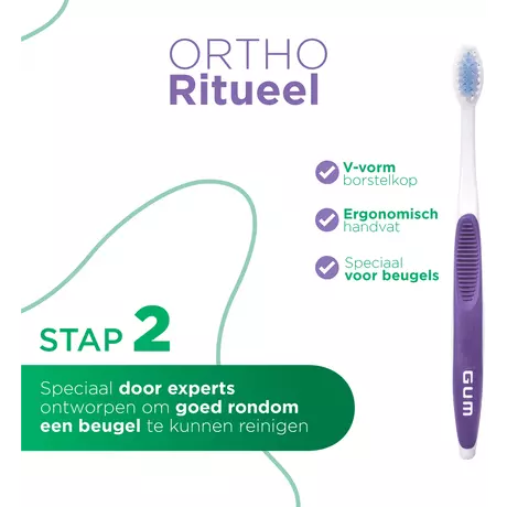GUM® Ortho Tandenborstel 