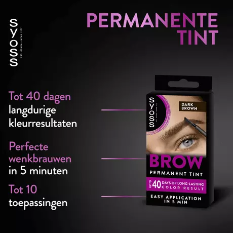 Syoss Browtint Wenkbrauw Verf Donkerbruin 1 stuk