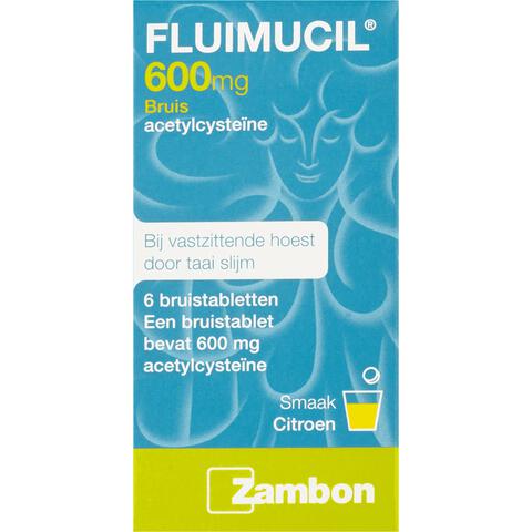 Fluimucil Bruis Bruistabletten Citroensmaak 600 mg