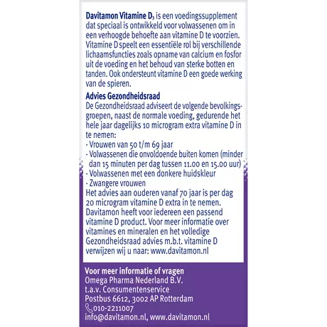 Davitamon Vitamine D3 Smelttabletten 150 stuks