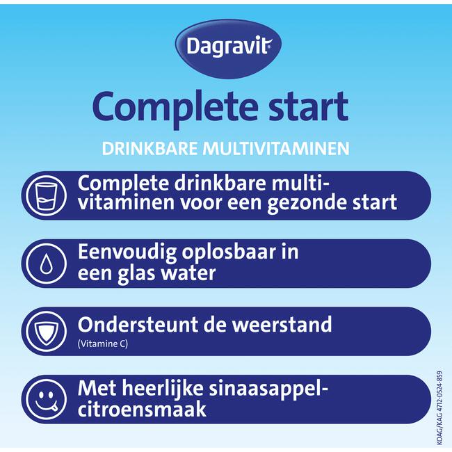 Dagravit Complete Start Kids Multivitamine Citroen 30 stuks