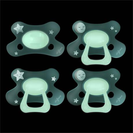 Difrax Fopspeen Natural 0-6 M Glow In The Dark 