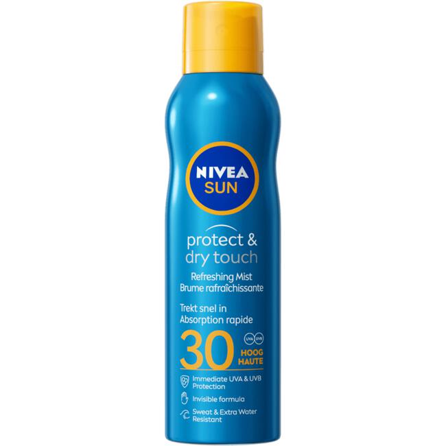 NIVEA SUN Zonnebrand Protect & Dry Touch Vernevelende Spray SPF 30 200 ML
