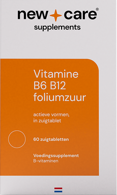 New Care Vitamine B6 B12 Foliumzuur Zuigtabletten 60 stuks
