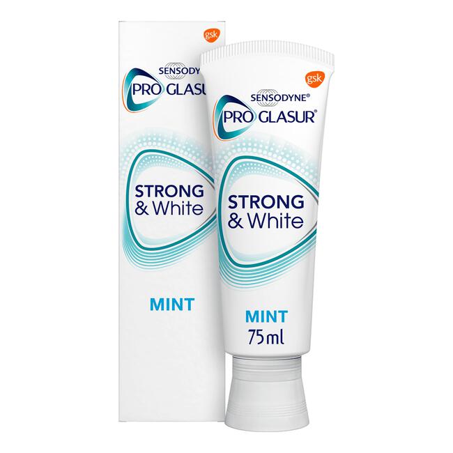 Sensodyne Proglasur Strong and White Dagelijkse Tandpasta bij Tanderosie 75 ML