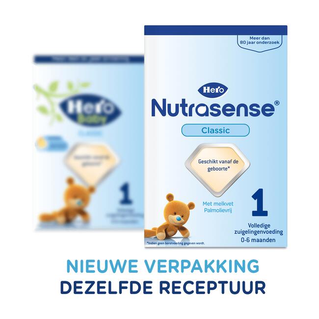 Hero Nutrasense Classic Zuigelingenvoeding 1 (0-6m) met melkvet 700 GR