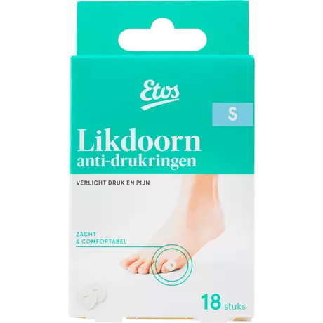 Etos Likdoorn Anti-Drukringen Small 18 stuks
