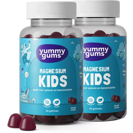 Yummugums Kids Magnesium Suikervrij 60 stuks