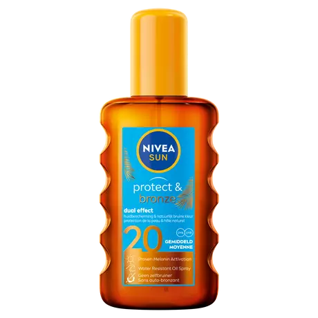 NIVEA SUN Protect & Bronze Zonnebrand Olie Spray SPF 20 200 ML