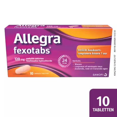 Allegra Fexotabs Hooikoorts Tabletten 10 stuks