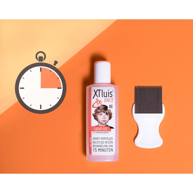 XTluis Once Liquid Gel 100 ML Dood Hoofdluis en Eitjes Inclusief Luizenkam