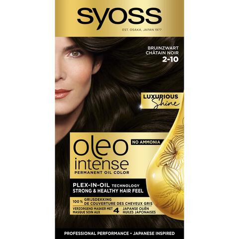 Syoss Oleo Intense Permanente Haarkleuring 2-10 Bruinzwart/Châtain Noir 115 ML
