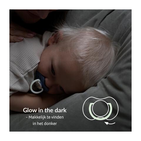 Difrax LOVI Dynamic Fopspeen 6-18M Night & Day Girl 2 stuks